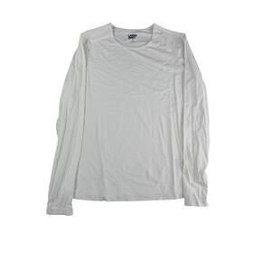 Lands' End Shirt Swim Cover Up Womens XS (2-4) White Long Sleeve Beach Pool NWT